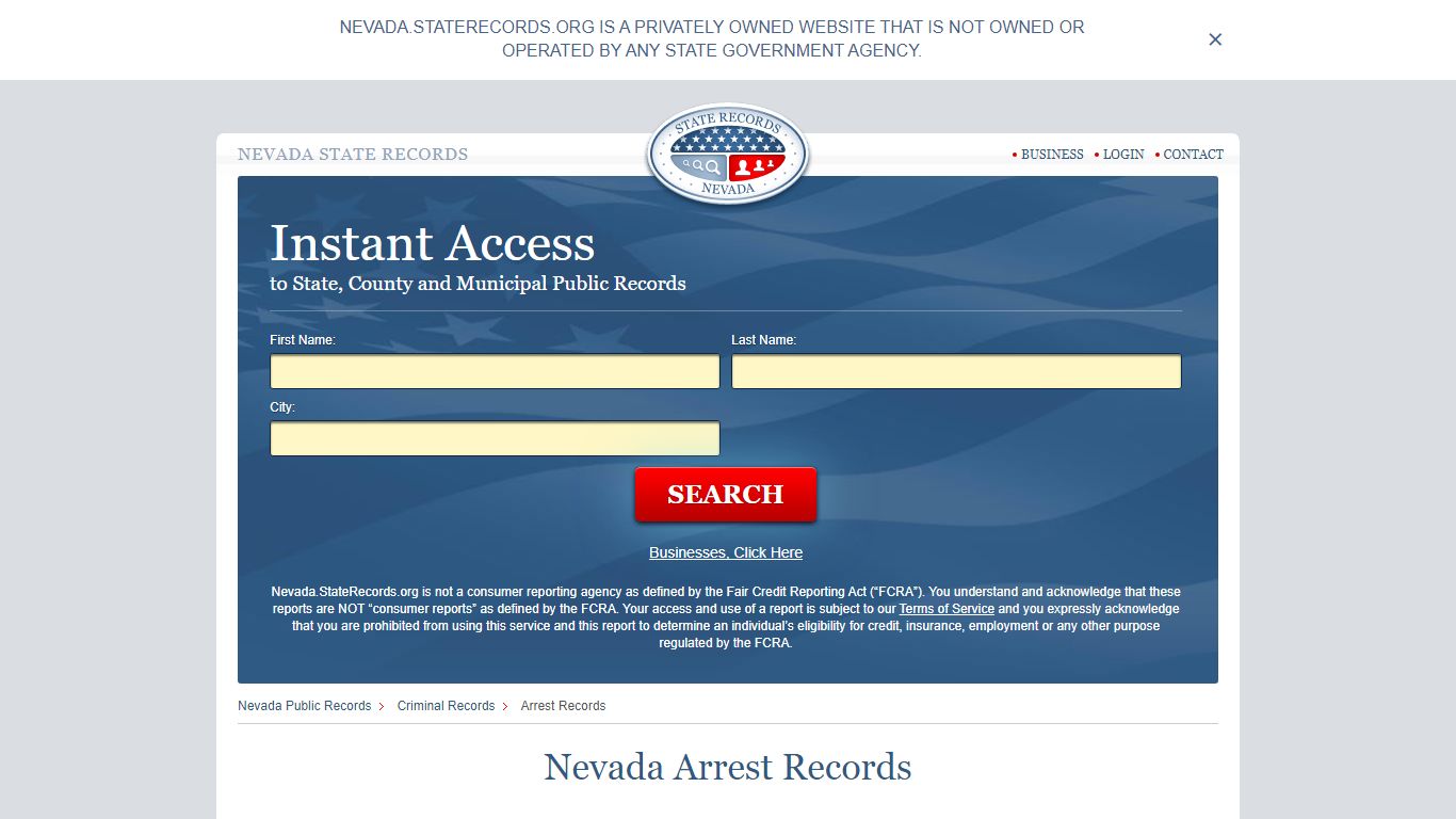 Nevada Arrest Records | StateRecords.org