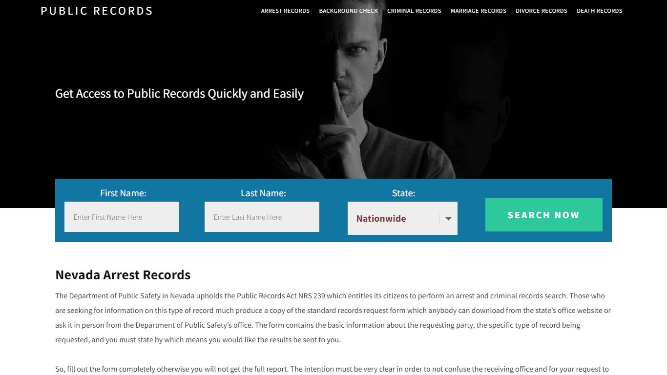 Nevada Arrest Records | Get Instant Reports On People